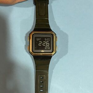 adidas Black and Gold Digital Smartwatch